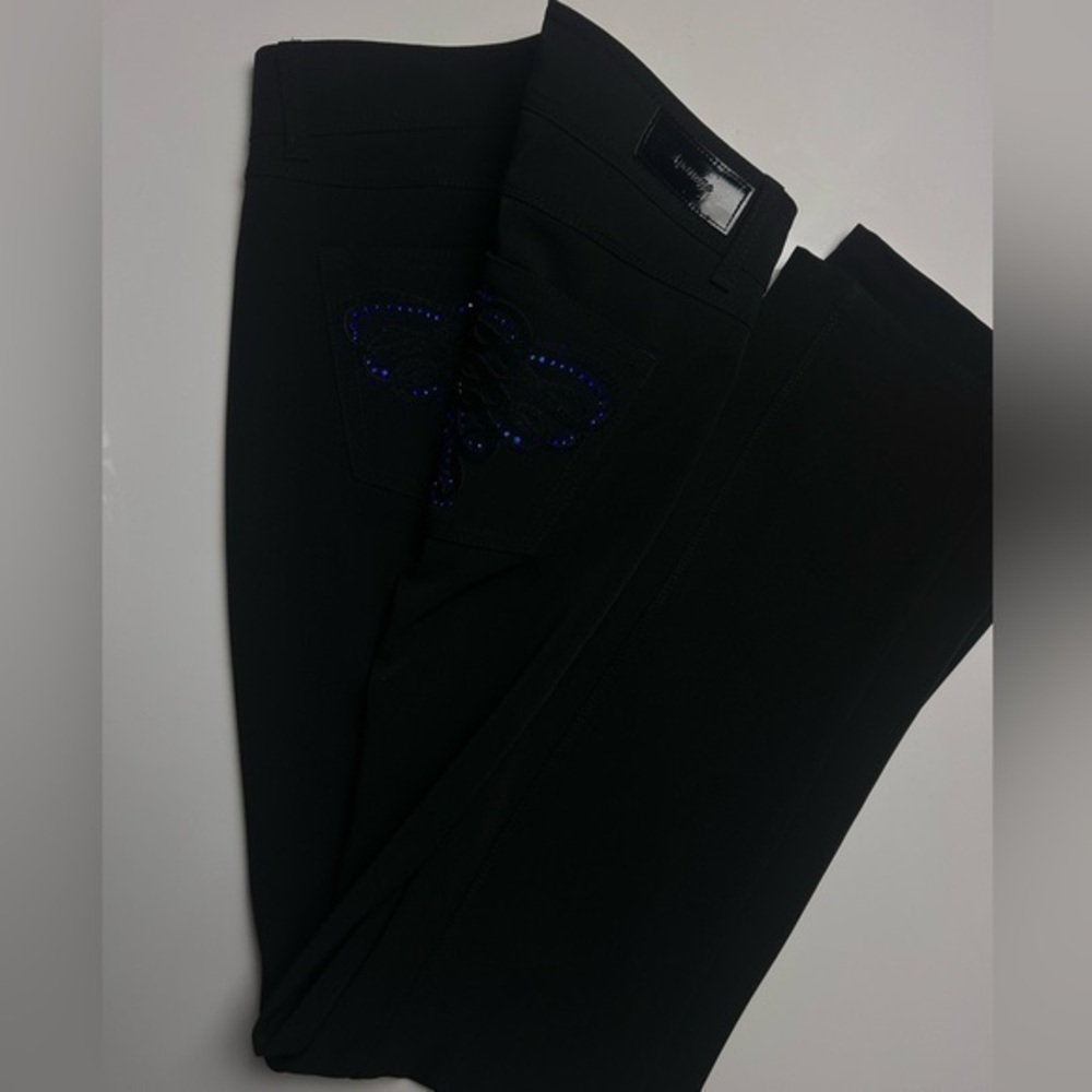 Apanage black embellished pockets‎ pants